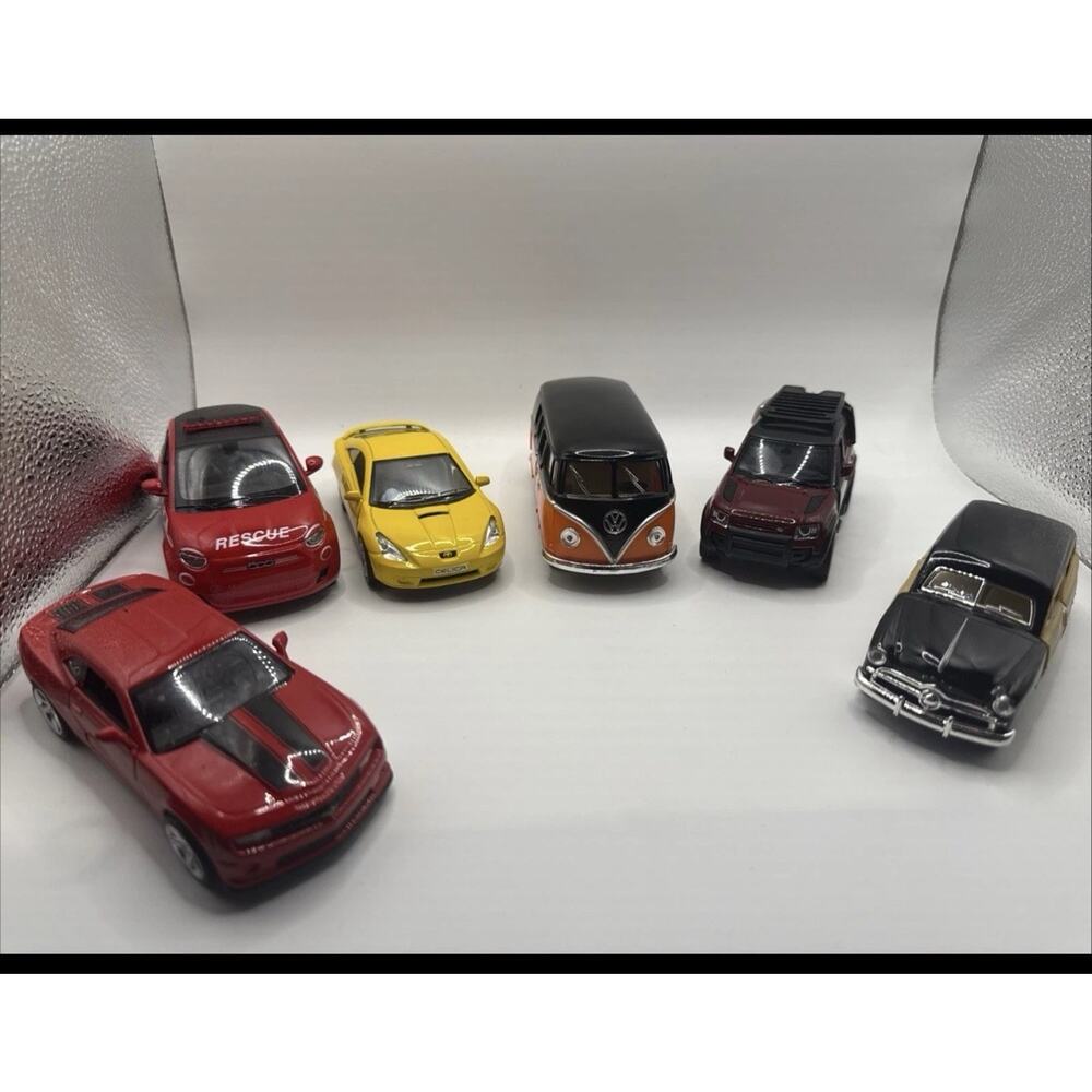 Lot Of 6 Kinsmart Die Cast Cars Mixed Scale